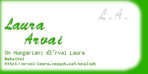 laura arvai business card